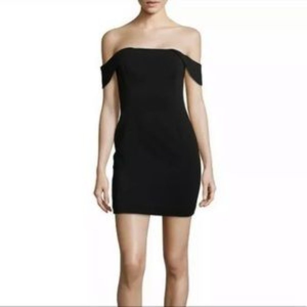 NWT Black Jay Godfrey Whitney Off-The-Shoulder Dress